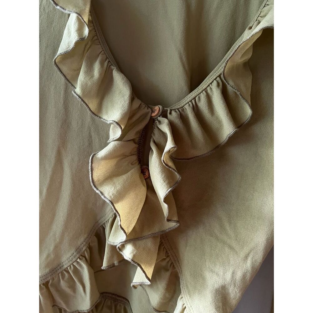 y2k going out top ruffles witchy ren faire size small - Picture 5 of 5